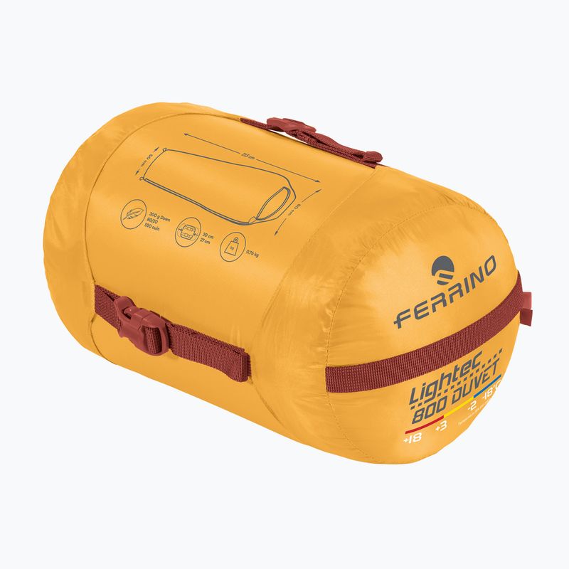 Ferrino Lightech 800 Duvet RDS Спален чувал с пух жълт 8