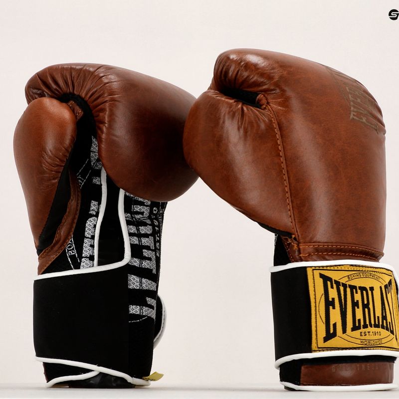 EVERLAST 1910 Класически кафяви боксови ръкавици EV1910 6