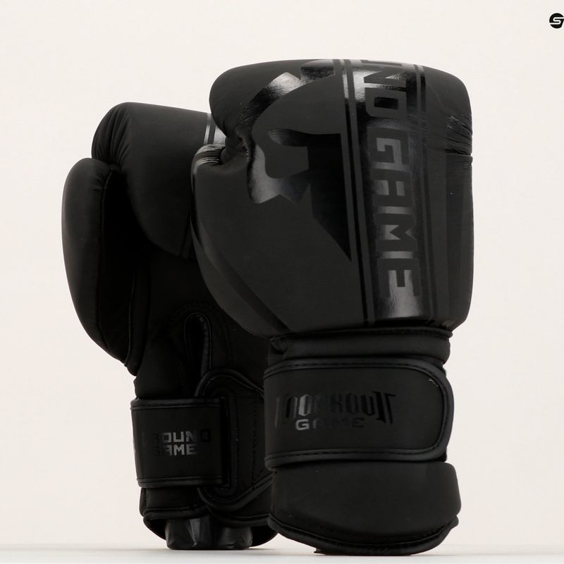 Боксови ръкавици GroundGame Stripe черни 21BOXGLOSTRBL10 9