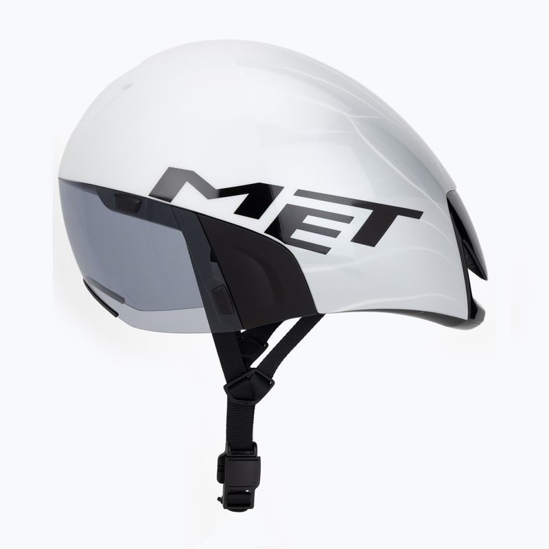 Велосипедна каска MET Codatronica white/silver matt glossy 3