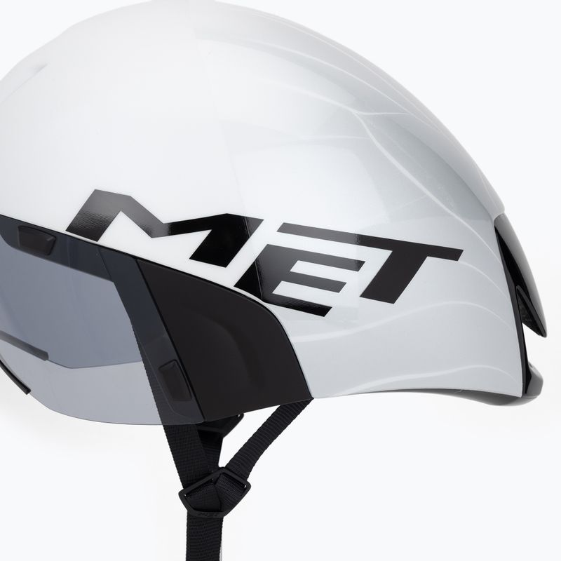 Велосипедна каска MET Codatronica white/silver matt glossy 7