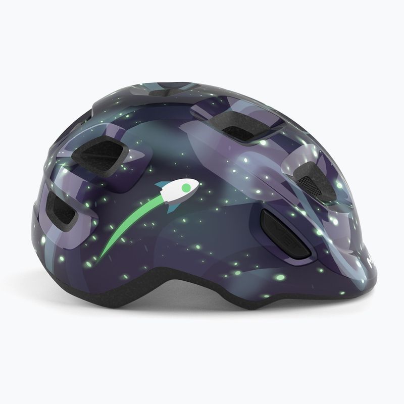 Детска велосипедна каска MET Hooray space glow in the dark 4