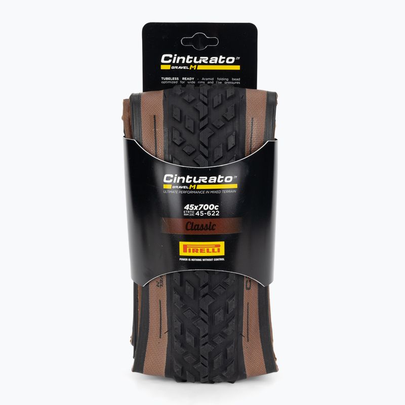 Велосипедна гума Pirelli Cinturato Gravel Mixed TLR Classic 700 x 40C black/brown 2