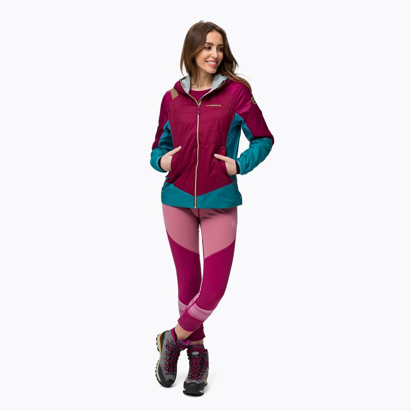 La Sportiva Across Primaloft Jkt дамско хибридно яке червено-синьо Q36502624 2