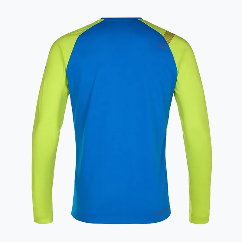 Мъжка блуза с дълъг ръкав за катерене La Sportiva Stripe Cube Long Sleeve electric blue/lime punch 2