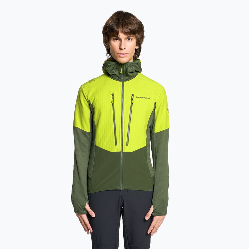 Мъжки потник за трекинг La Sportiva Session Tech Hoody forest/lime punch