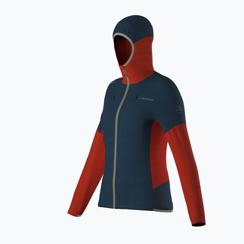 Дамски потник La Sportiva Session Tech Hoody storm blue/cherry tomato trekking sweatshirt 5
