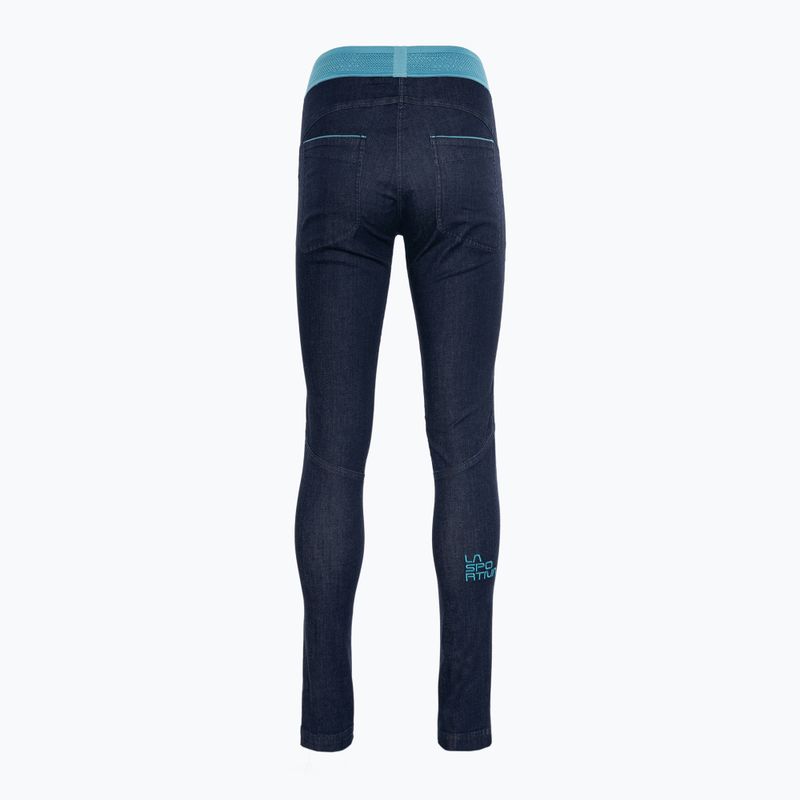 Дамски туристически панталони La Sportiva Miracle Jeans jeans/topaz 2