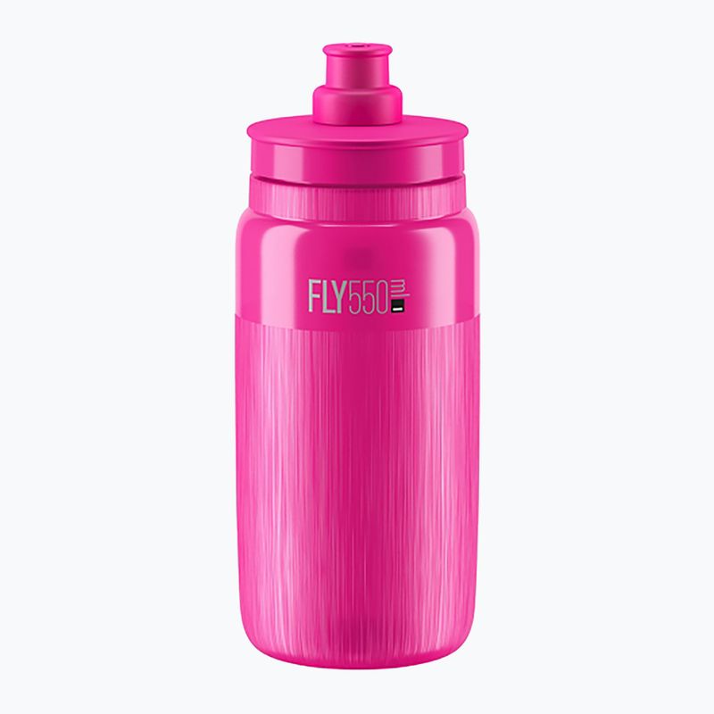 Велосипедна бутилка Elite FLY Tex 550 ml clear/pink fluo