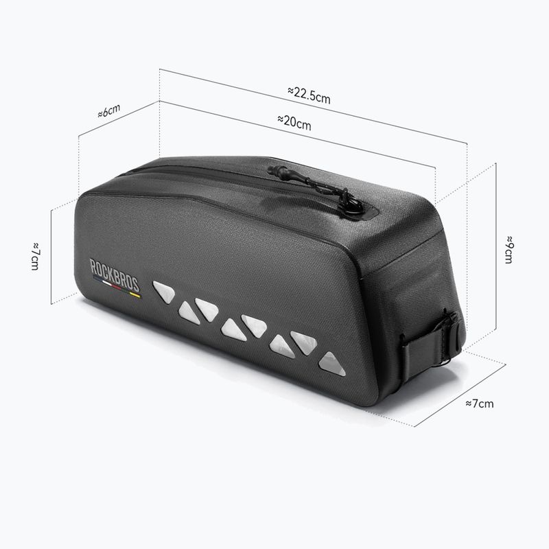 Чанта за велосипедна рамка Rockbros 30120129 Road to Sky Top Tube Bag black 2