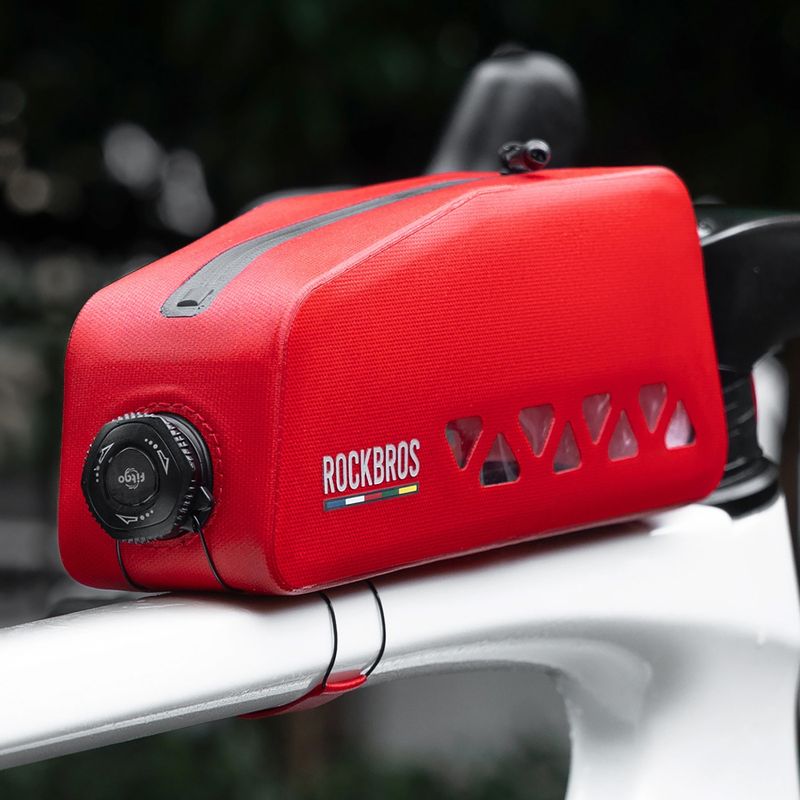 Чанта за велосипедна рамка Rockbros 30120129 Road to Sky Top Tube Bag red 2