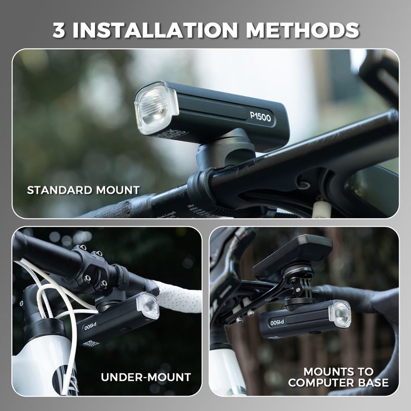 Преден велосипеден фар Rockbros 2410008003 Bike Front Light 1500 Lumen black 5