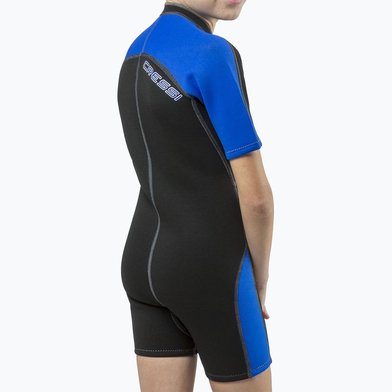 Детски неопренов костюм за плуване Cressi Lido Shorty 2 mm black/blue 4