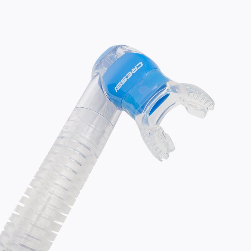 Cressi Dry шнорхел прозрачен син ES259 2