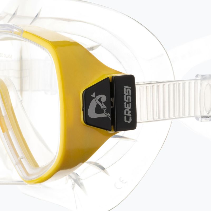 Маска за гмуркане Cressi Onda clear/yellow 4