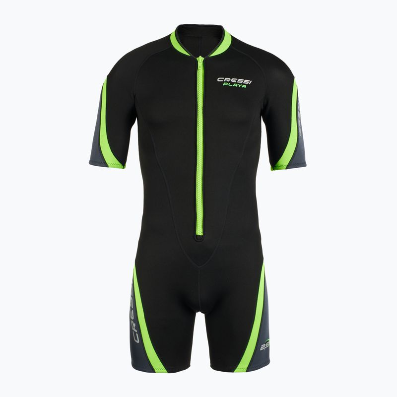 Мъжки хидрокостюм Cressi Playa Shorty 2.5 mm black/lime 2