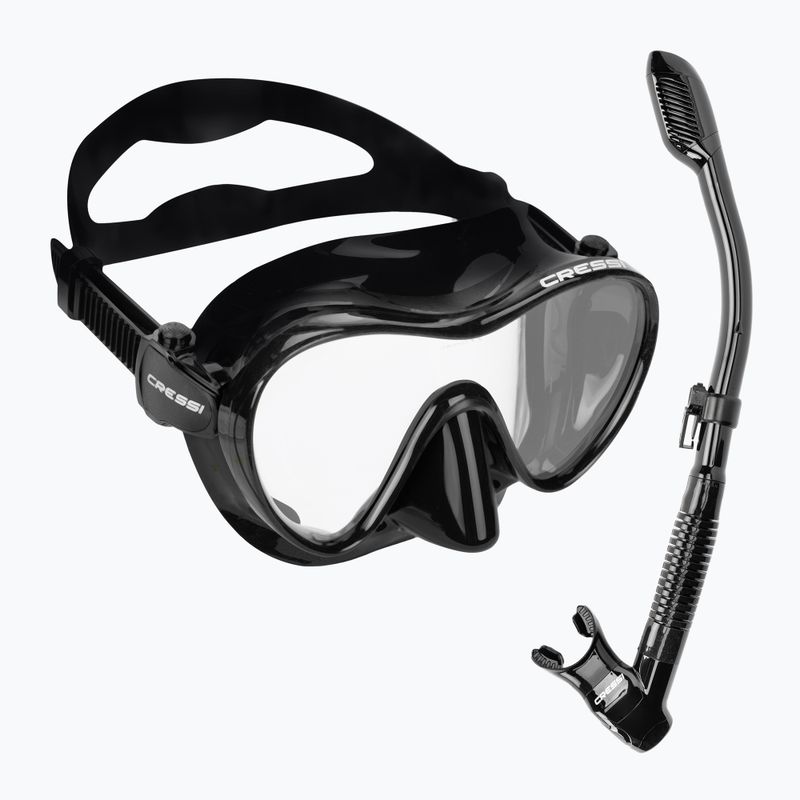 Комплект за гмуркане Cressi F1 + Supernova Dry black