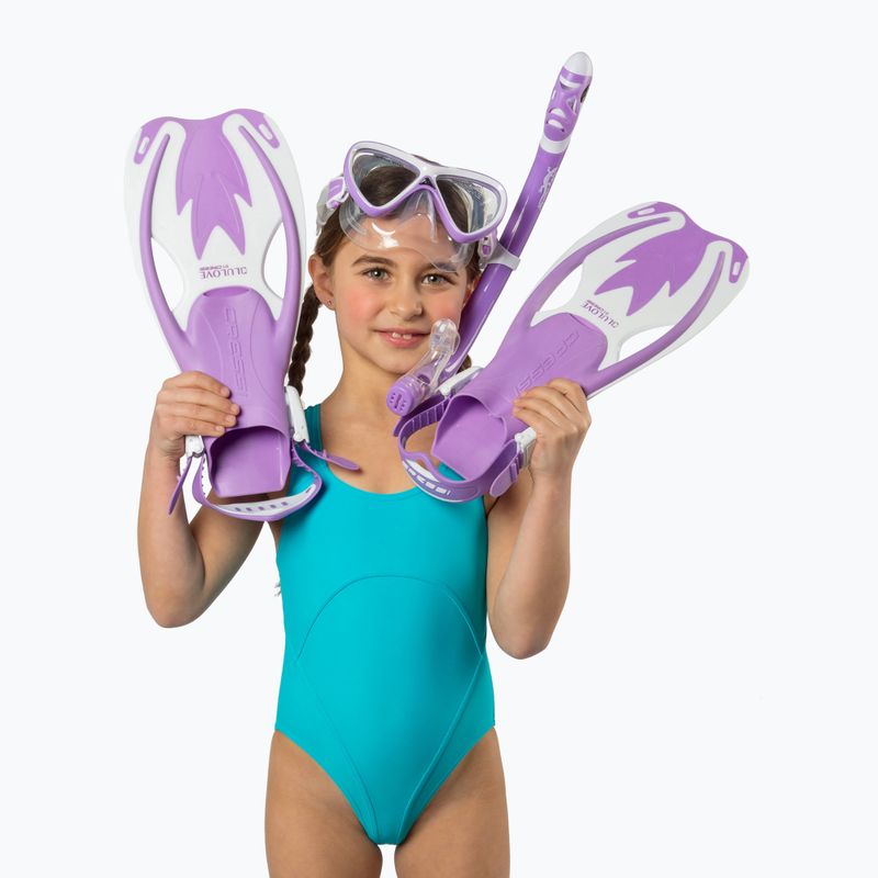 Cressi Rocks Jr Dive Комплект за гмуркане люляк/бяло 6