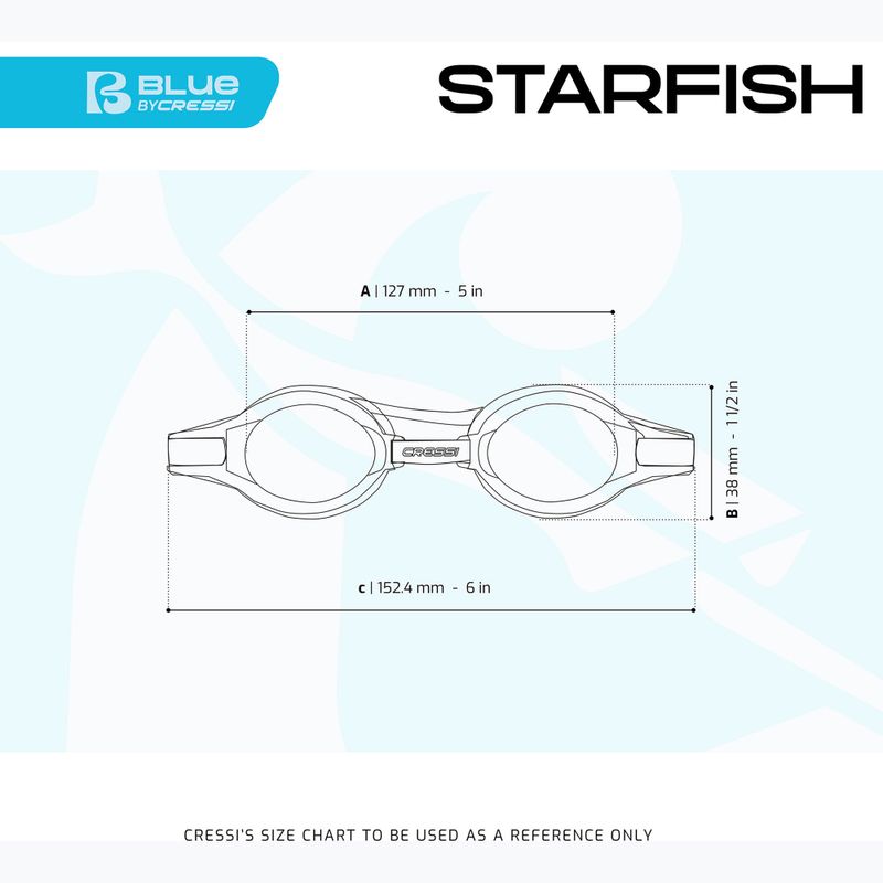 Детски очила за плуване Cressi Starfish червено/лазурно 8