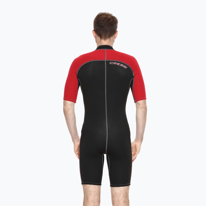 Мъжки неопренов костюм за плуване Cressi Lido Shorty 2 mm black/red 2