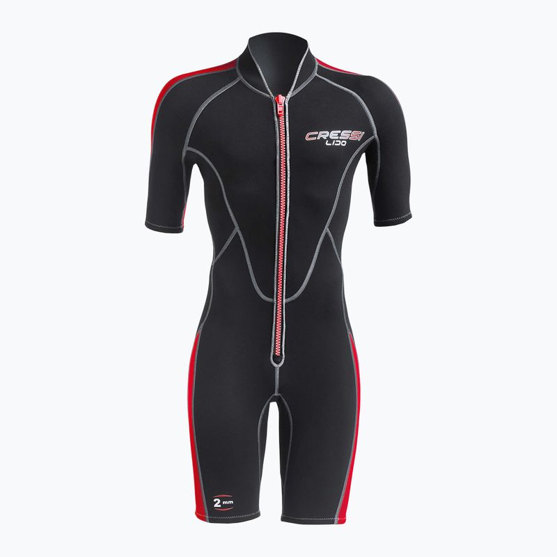 Мъжки неопренов костюм за плуване Cressi Lido Shorty 2 mm black/red 3