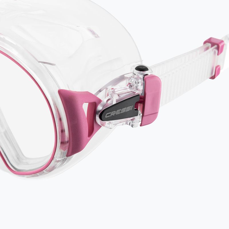 Маска за гмуркане Cressi Zeus clear pink 4