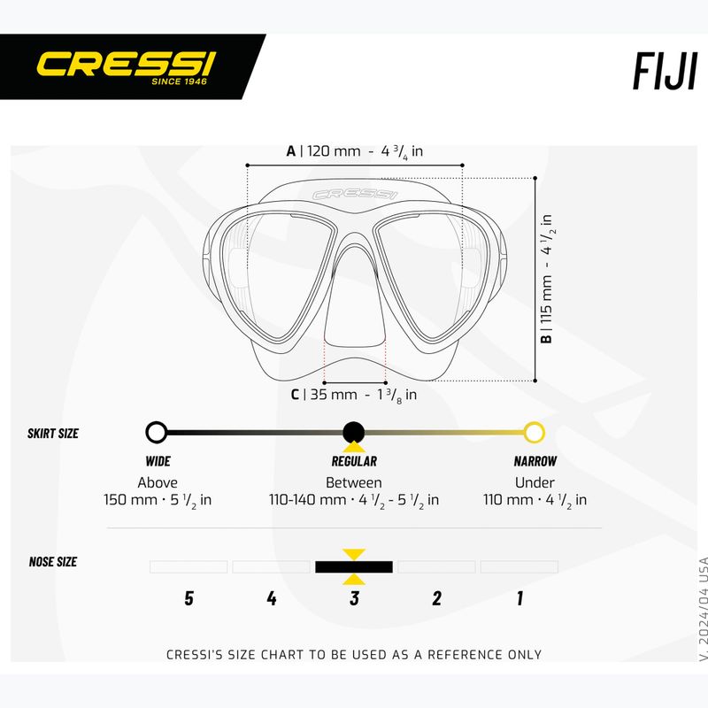 Маска за гмуркане Cressi Fiji черна/синя 6