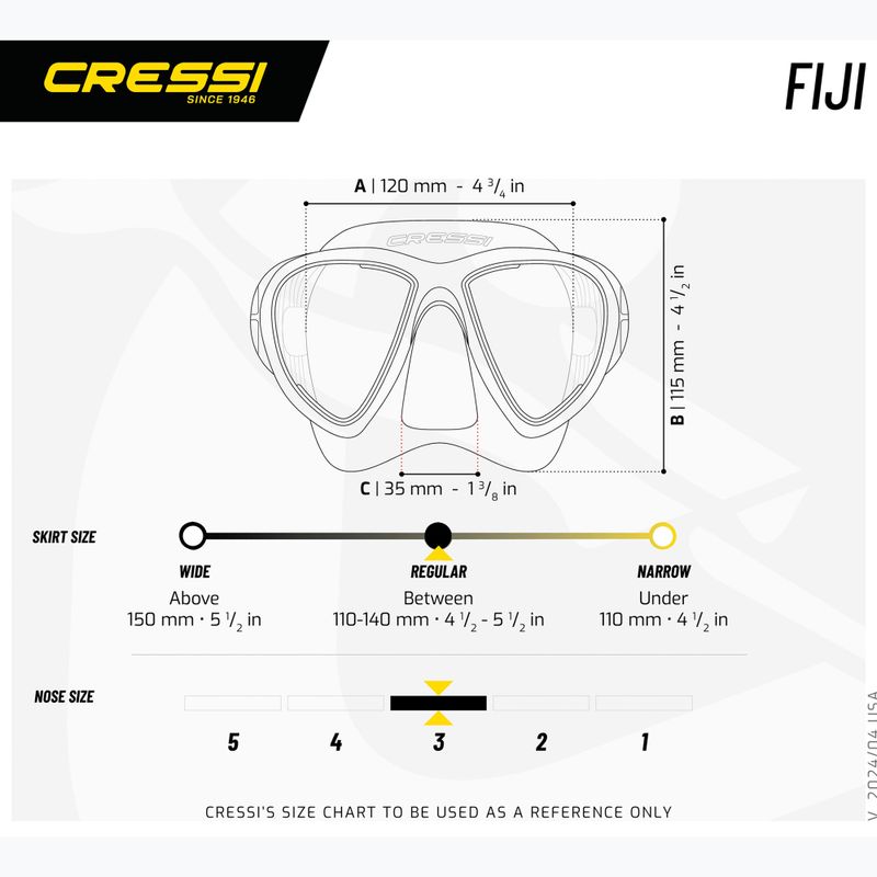Маска за гмуркане Cressi Fiji черна/черна 6