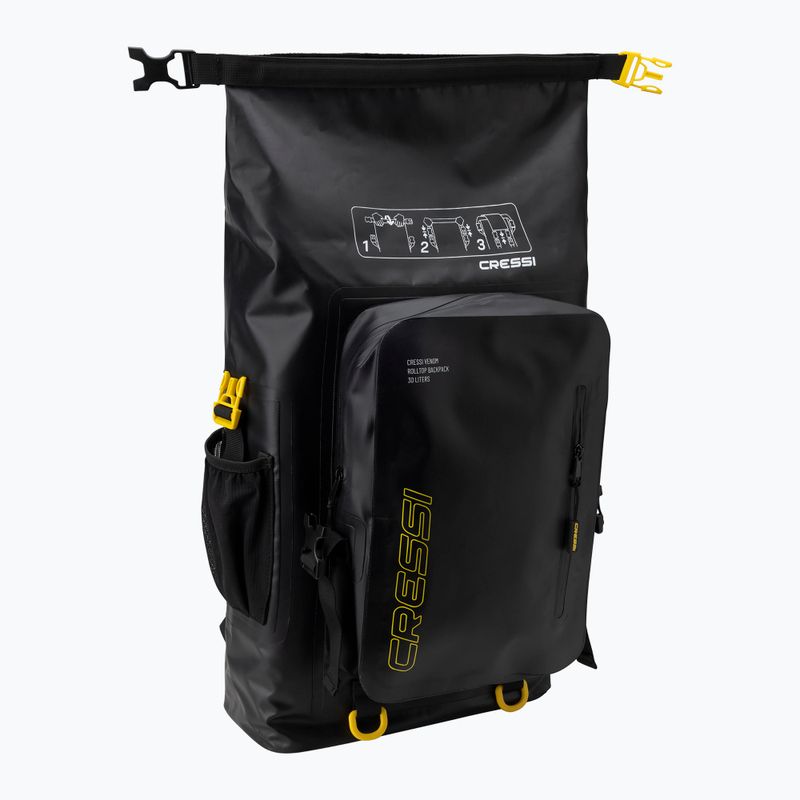 Cressi Venom Суха раница 30 л черна/жълта 5