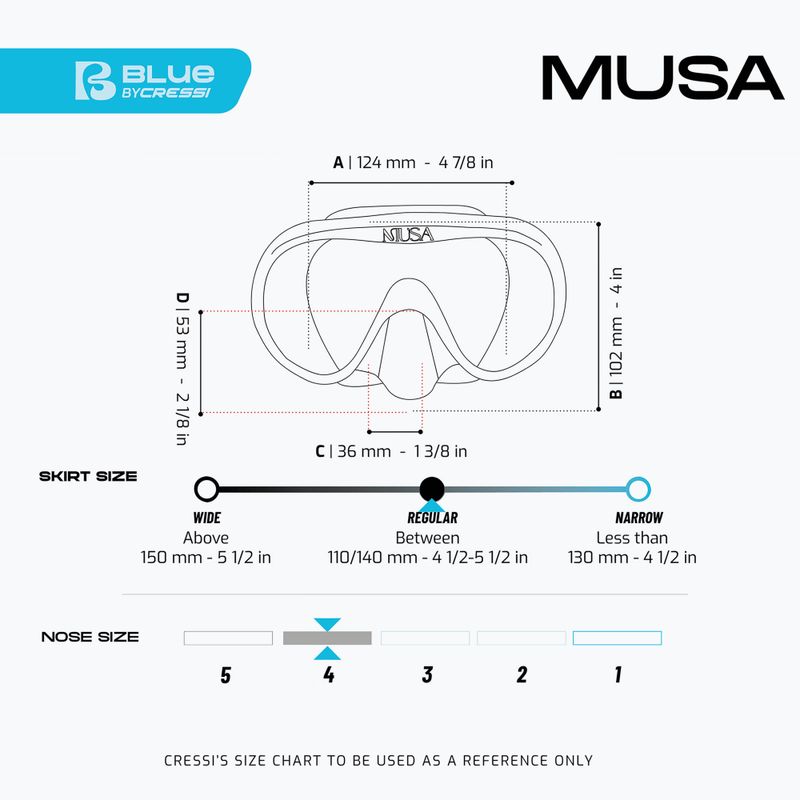 Маска за гмуркане Cressi Musa black 5