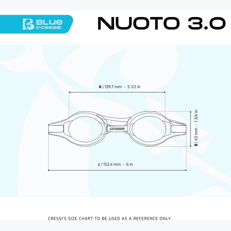 Очила за плуване Cressi Nuoto 3.0 жълто/черно 4