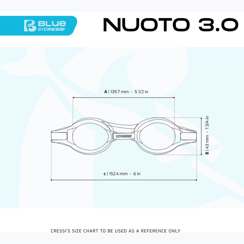 Очила за плуване Cressi Nuoto 3.0 black/black mirrored 4