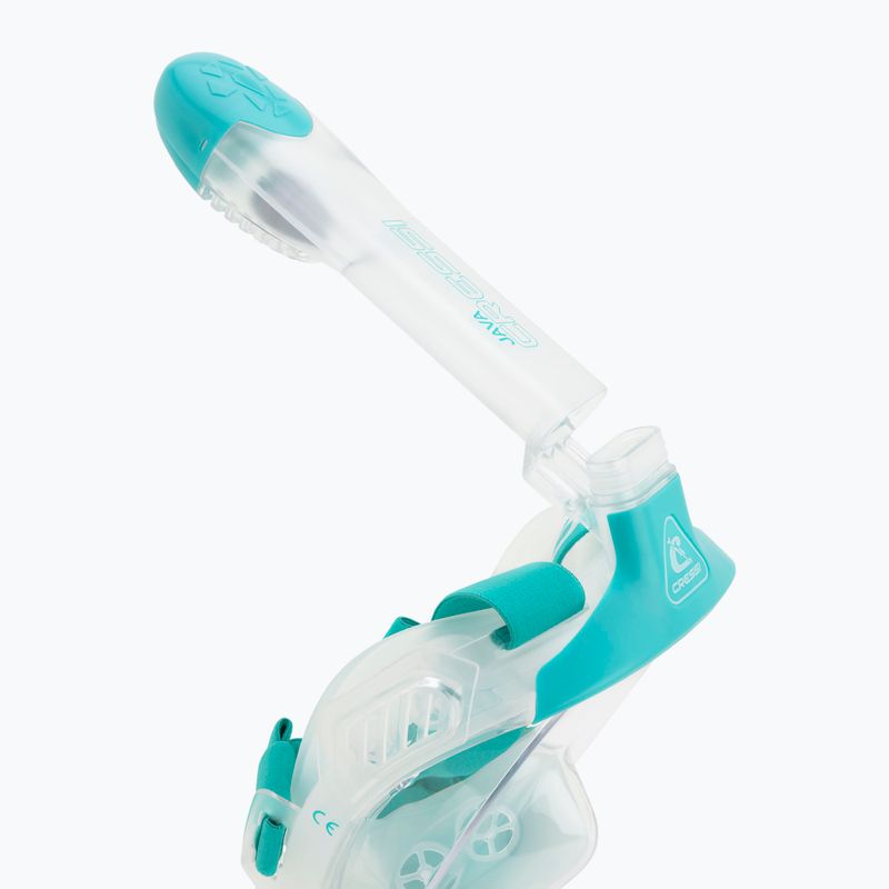 Mаска за цяло лице за шнорхелинг Cressi Java Full Face clear/aquamarine 7