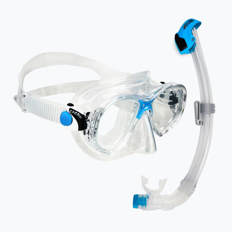 Комплект за гмуркане Cressi Marea + Seal Dry Jr clear/azure