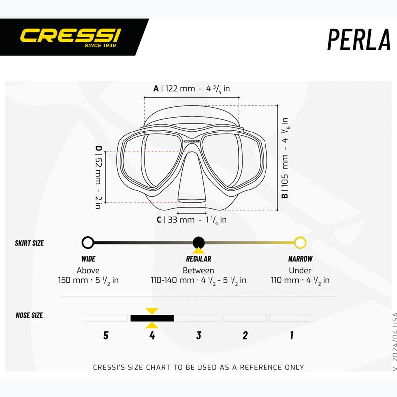 Маска за гмуркане Cressi Perla черна/синя 5