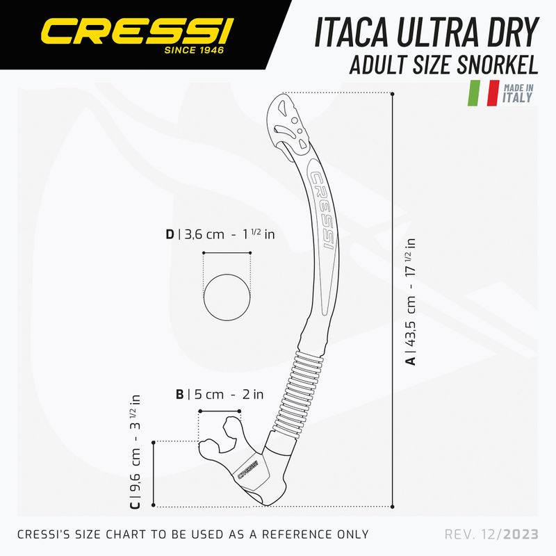 Шнорхел Cressi Itaca Ultra Dry прозрачен/аквамарин 5