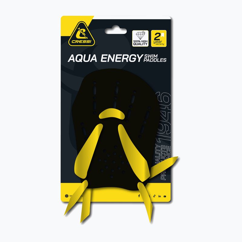 Гребла за плуване Cressi Aqua Energy черни/жълти 3