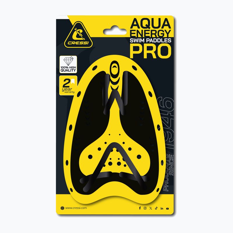 Гребла за плуване Cressi Aqua Energy Pro черни/жълти 3