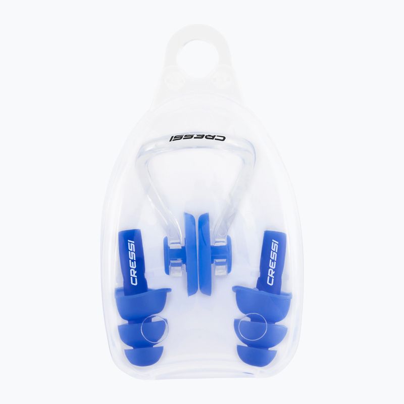 Cressi Aqua Kit Тапи за уши + щипка за нос, синьо