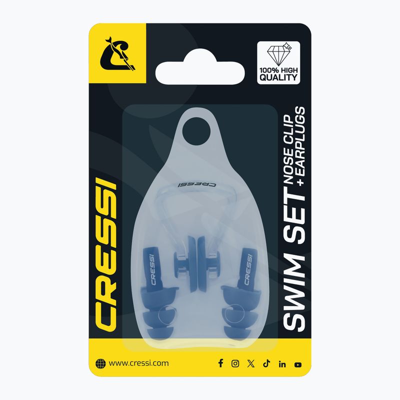 Комплект Cressi Aqua Тапи за уши + щипка за нос черен 4