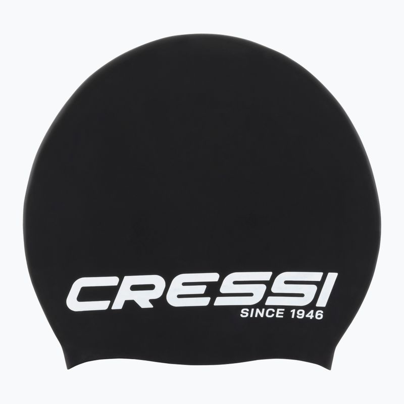 Шапка за плуване с дълга коса Cressi Loira черна/бяла