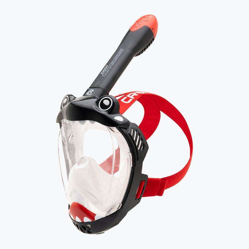 Детска цялолицева маска за шнорхелинг Cressi Kiddy Full Face Jr black/clear/red 2