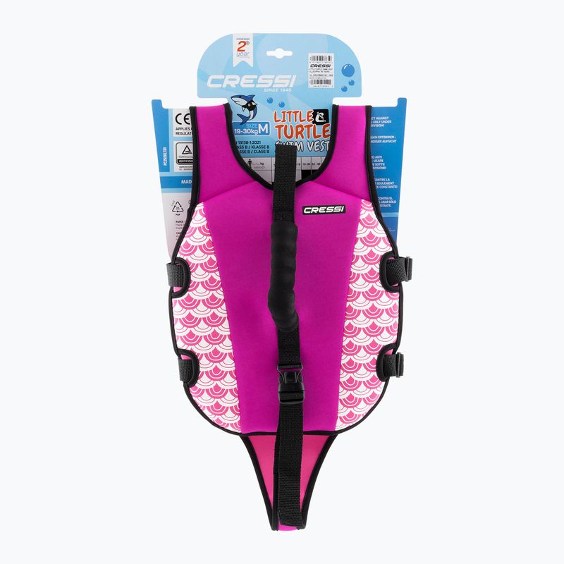 Детска жилетка за плуване Cressi Little Turtle lilac/pink 5