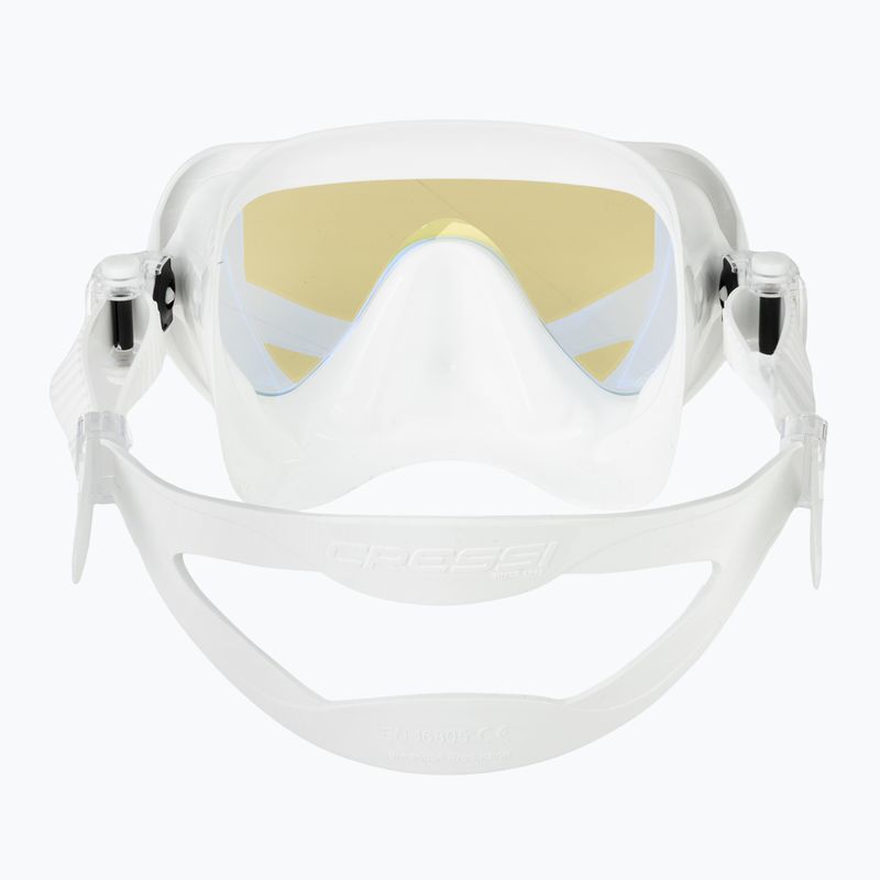 Дамска маска за гмуркане Cressi Honey 420 UV white/white/yellow/blue 4
