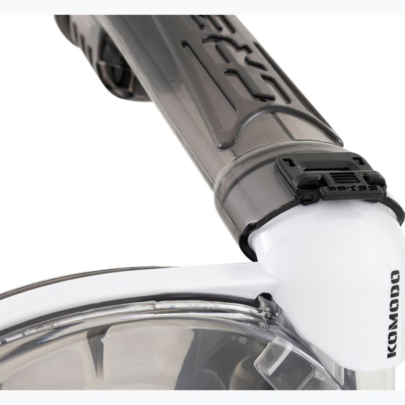 Цялолицева маска за шнорхелинг Cressi Komodo Full Face white/black 7