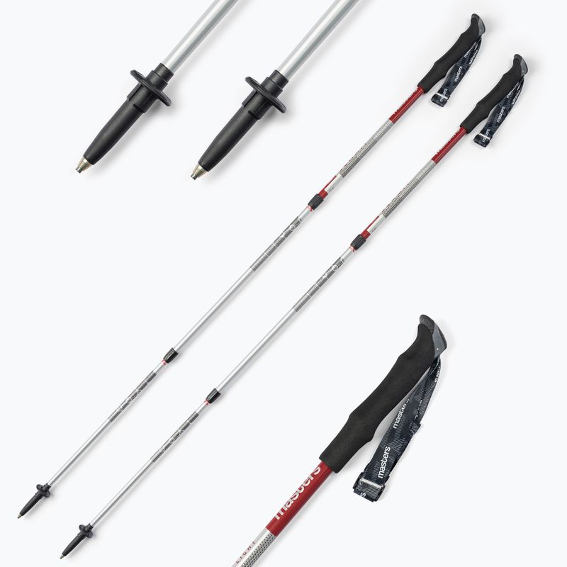 Kije Nordic Walking Masters Trekking Pole Summit Light czerwone 01S4419 7