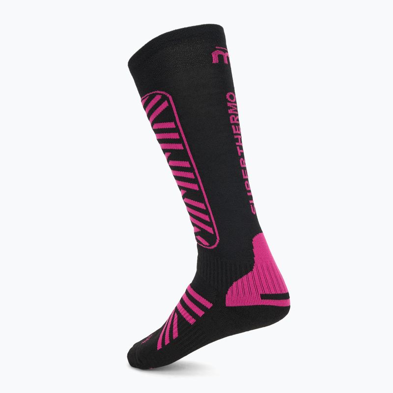 Детски скиорски чорапи Mico Heavy Weight Superthermo Primaloft Merino Ski nero fucsia 2