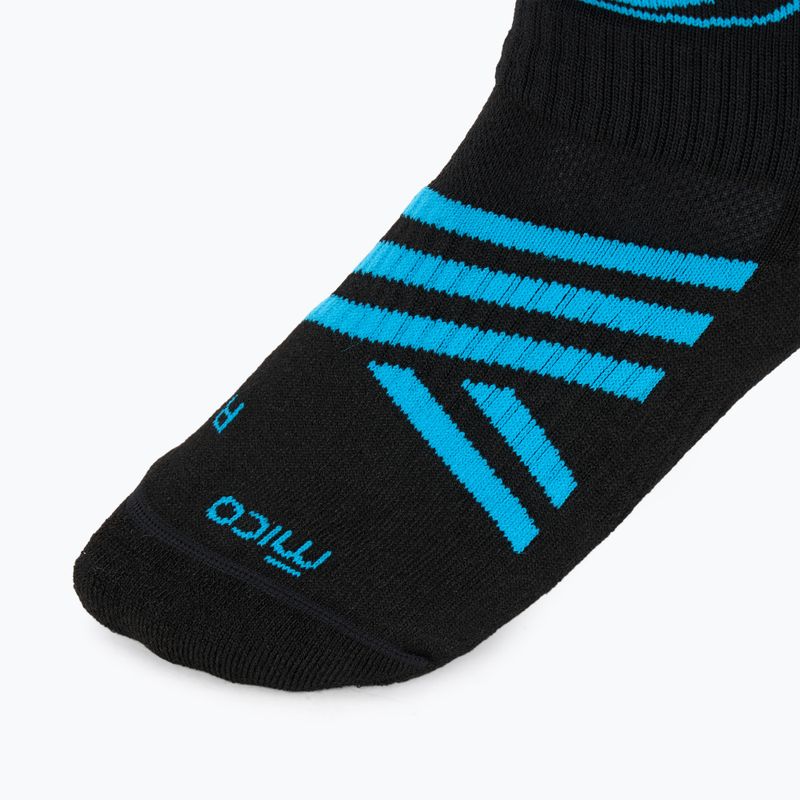 Детски скиорски чорапи Mico Heavy Weight Superthermo Primaloft Merino Ski nero turchese 3