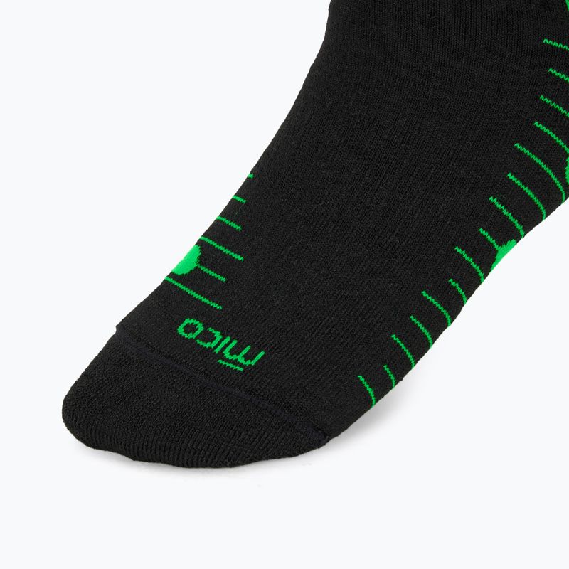 Скиорски чорапи Mico Heavy Weight Superthermo Primaloft Merino Ski nero verde fluo 3