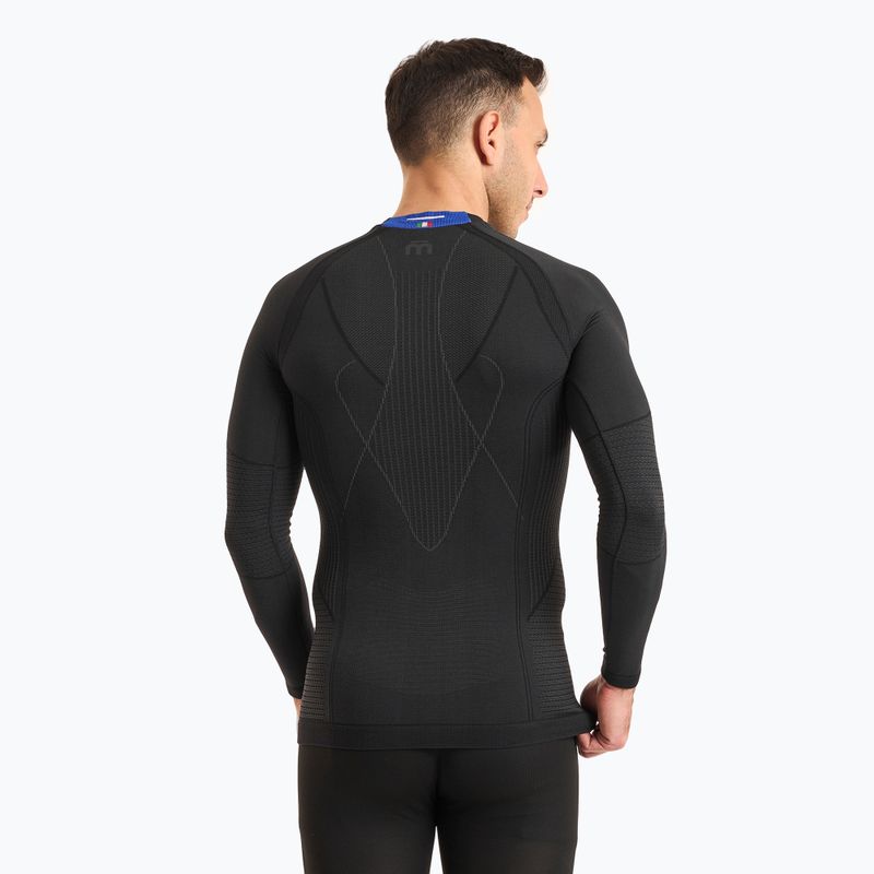 Мъжка термоактивна блуза Mico Odor Zero Round Neck nero 2